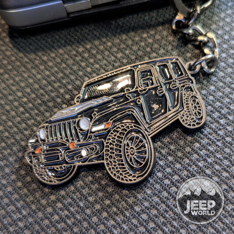 Jeep Wrangler Enamel Color Match Keychain