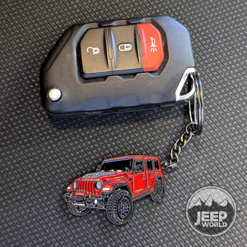 Jeep Wrangler Enamel Color Match Keychain