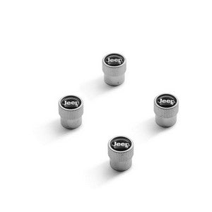 Valve Stem Caps, Silver with Jeep Logo by Mopar - (Universal)
