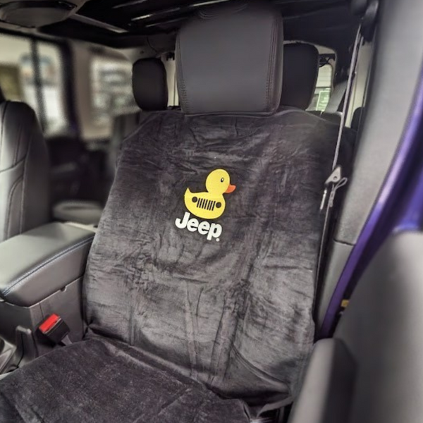 Jeep Seat Towel Black With Grille Logo Jeep World