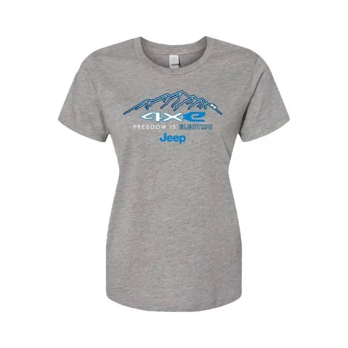 Jeep ® 4XE WOMEN'S "FREEDOM IS ELECTRIC" MOUNTAIN T-SHIRT