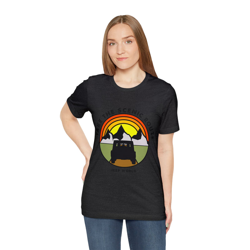 Take The Scenic Route Unisex Jersey Short Sleeve Tee