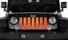 Bright Orange Fleck Print Grille Insert