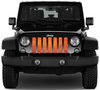 Bright Orange Fleck Print Grille Insert