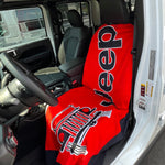 Jeep Beach Towel / Seat Towel - Red