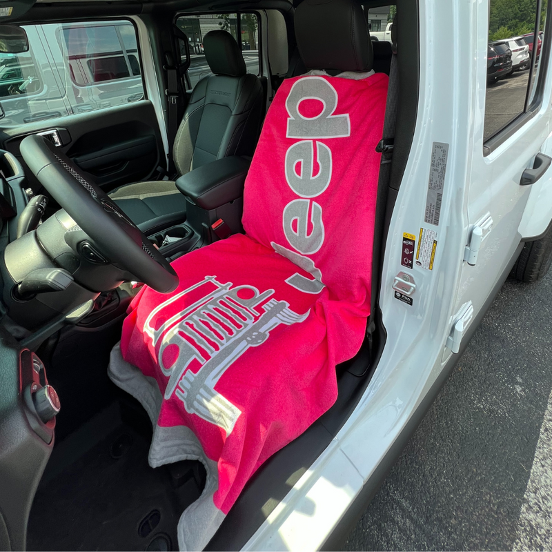 Jeep Beach Towel / Seat Towel - Pink