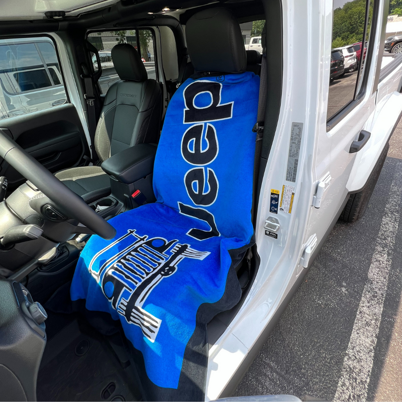 Jeep Beach Towel / Seat Towel - Blue