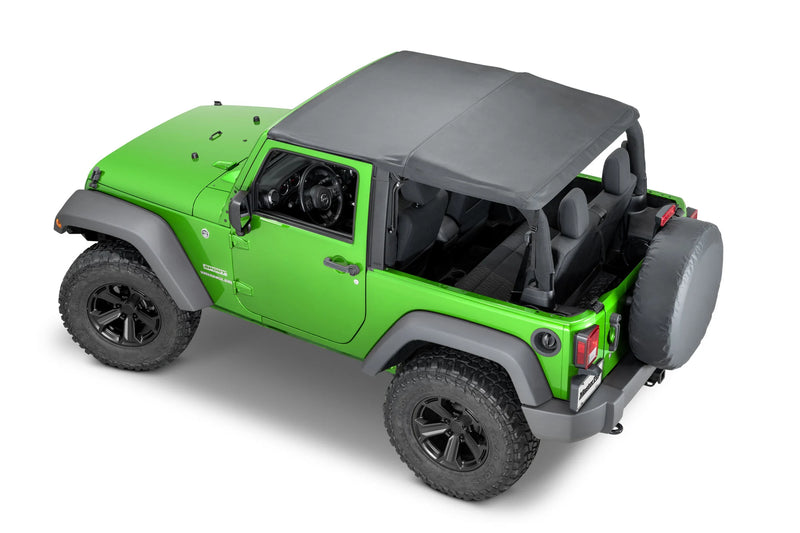 MasterTop 15501324 SkyMaster® Frameless Fastback Soft Top in MasterTwill Fabric (for 07-18 Jeep Wrangler JK 2-Door)