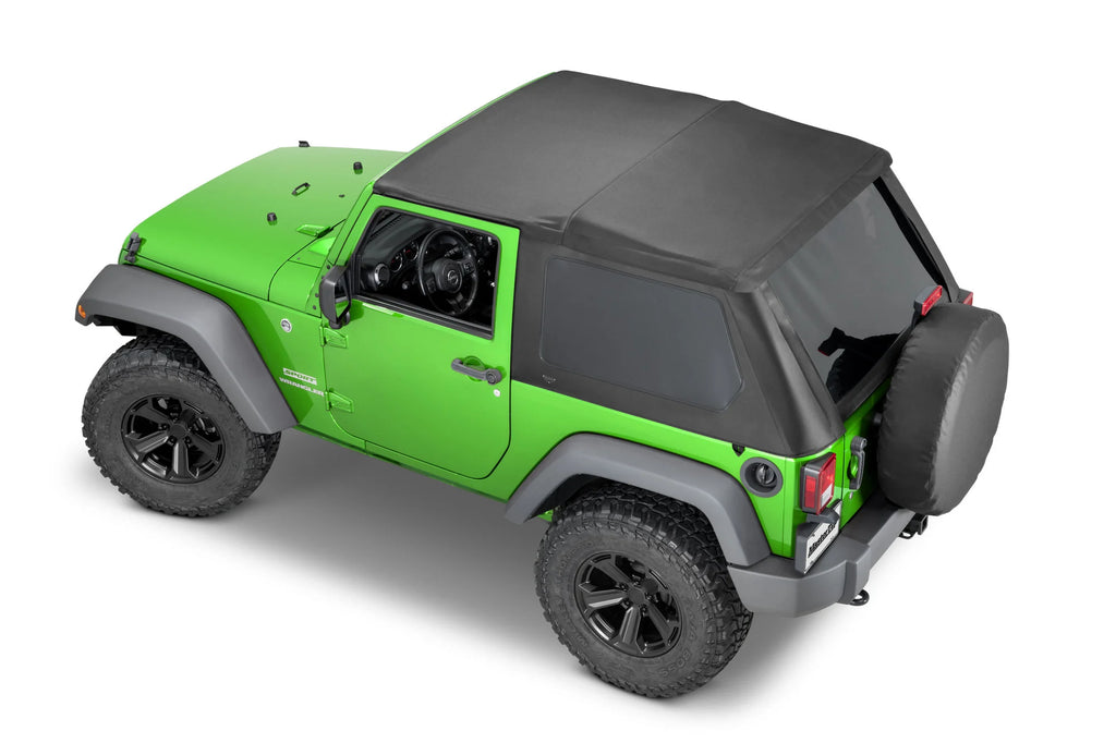 MasterTop 15501324 SkyMaster® Frameless Fastback Soft Top in MasterTwill Fabric (for 07-18 Jeep Wrangler JK 2-Door) - Jeep World