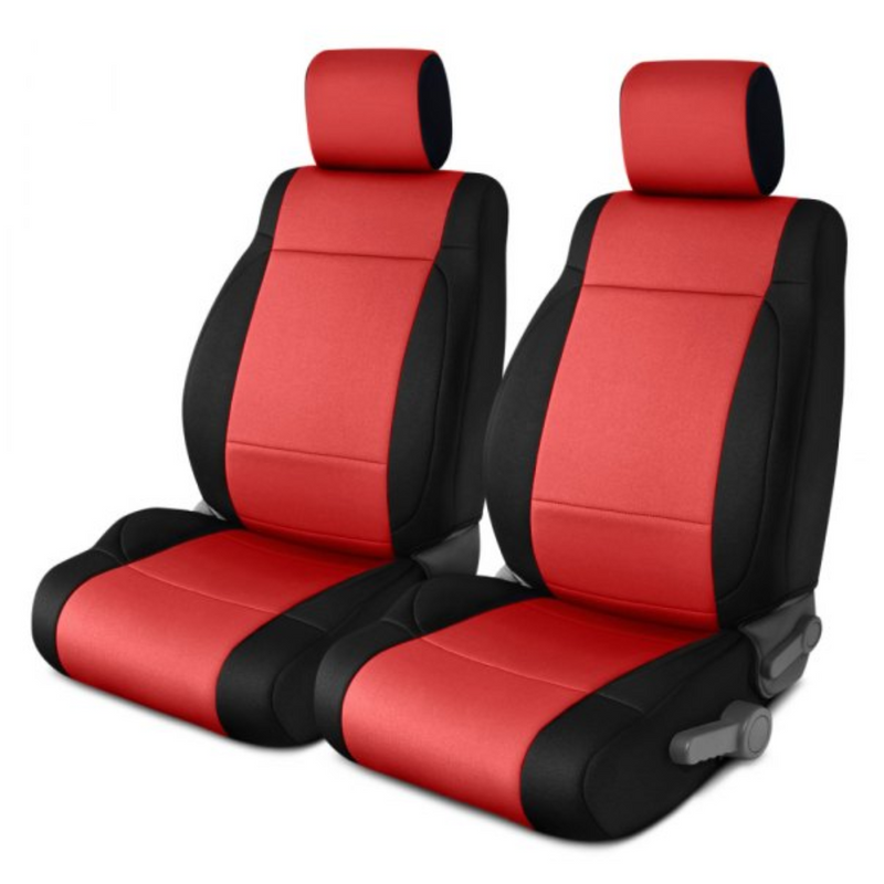 CoverKing Seat Cover, Front, Black and Red, No Logo ('07-'10 Wrangler JK)