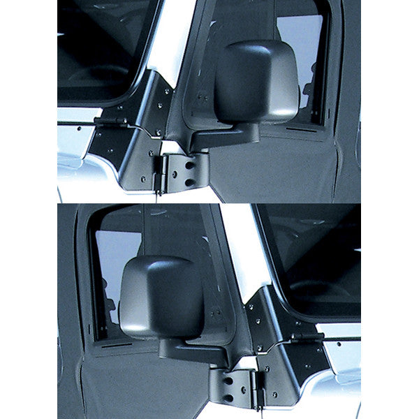 Door Mirror Kit, Black by Rugged Ridge ('87-'06 Jeep Wrangler YJ, TJ)