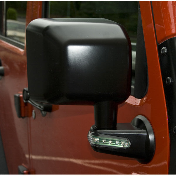 Door Mirror with LED Signals, Black, Right by Rugged Ridge ('07-'18 Jeep Wrangler JK)