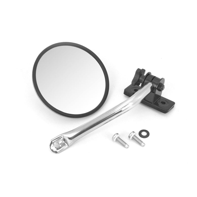 Quick Release Round Mirror Relocation Kit, Pair, Stainless by Rugged Ridge ('97-'18 Jeep Wrangler TJ, JK)