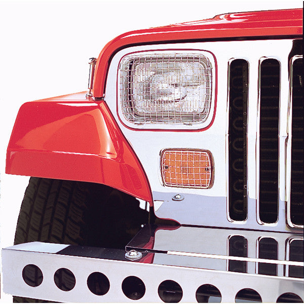 Stone Guard Set, Stainless Steel by Rugged Ridge ('87-'95 Jeep Wrangler YJ)