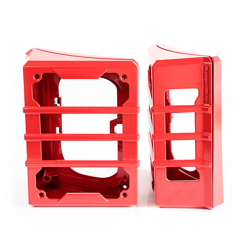 Elite Tail Light Guards, Red by Rugged Ridge ('07-'18 Jeep Wrangler JK)