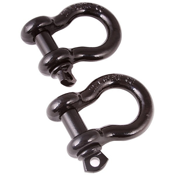 D-Ring Shackles, 3/4-Inch, Black, Steel, Pair by Rugged Ridge (Universal) - Jeep World