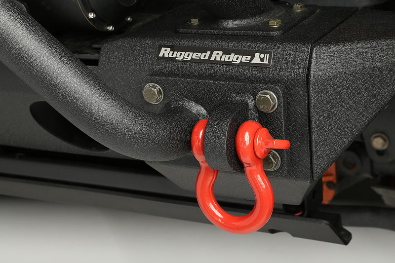D-Ring Shackles, 3/4-Inch, Red, Steel, Pair by Rugged Ridge (Universal) - Jeep World