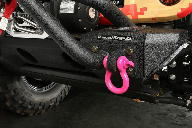 D-Ring Shackles, 3/4-Inch, Pink, Steel, Pair by Rugged Ridge (Universal) - Jeep World