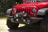 Spartan Front Bumper, Standard Ends, With Overrider by Rugged Ridge ('07-'18 Wrangler JK)