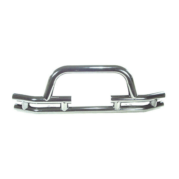 Tube Front Winch Bumper, 3 Inch, Stainless Steel by Rugged Ridge ('76-'06 Jeep Wrangler CJ, YJ, TJ)