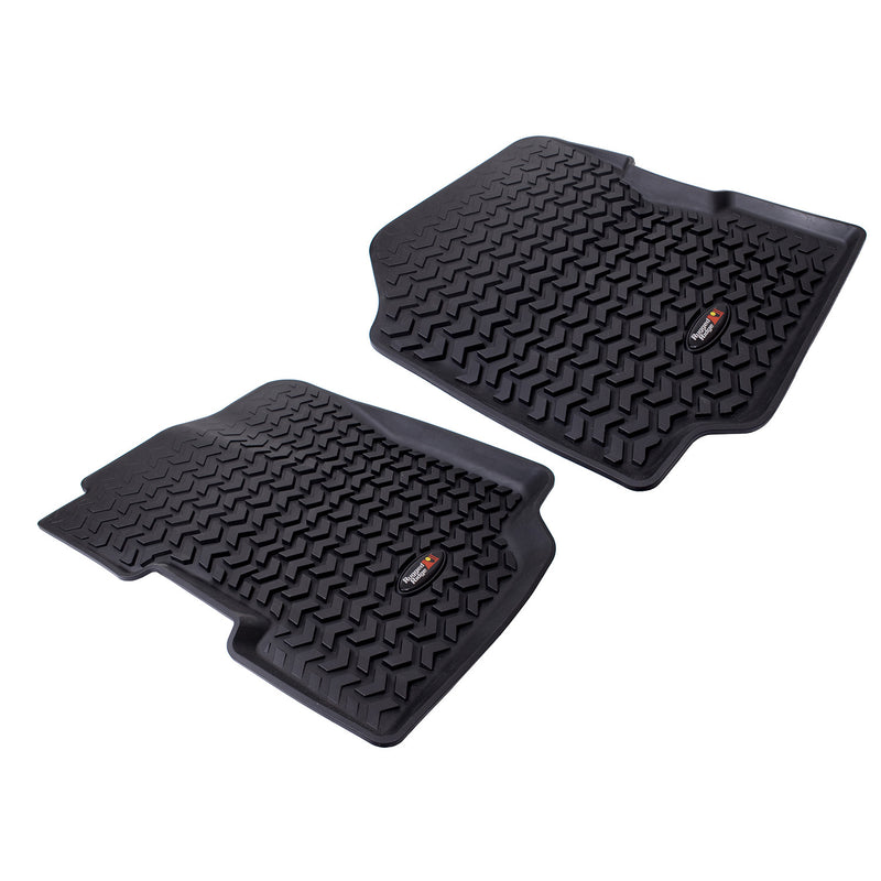 Floor Liners, Front, Black by Rugged Ridge ('76-'95 Jeep Wrangler CJ, YJ)