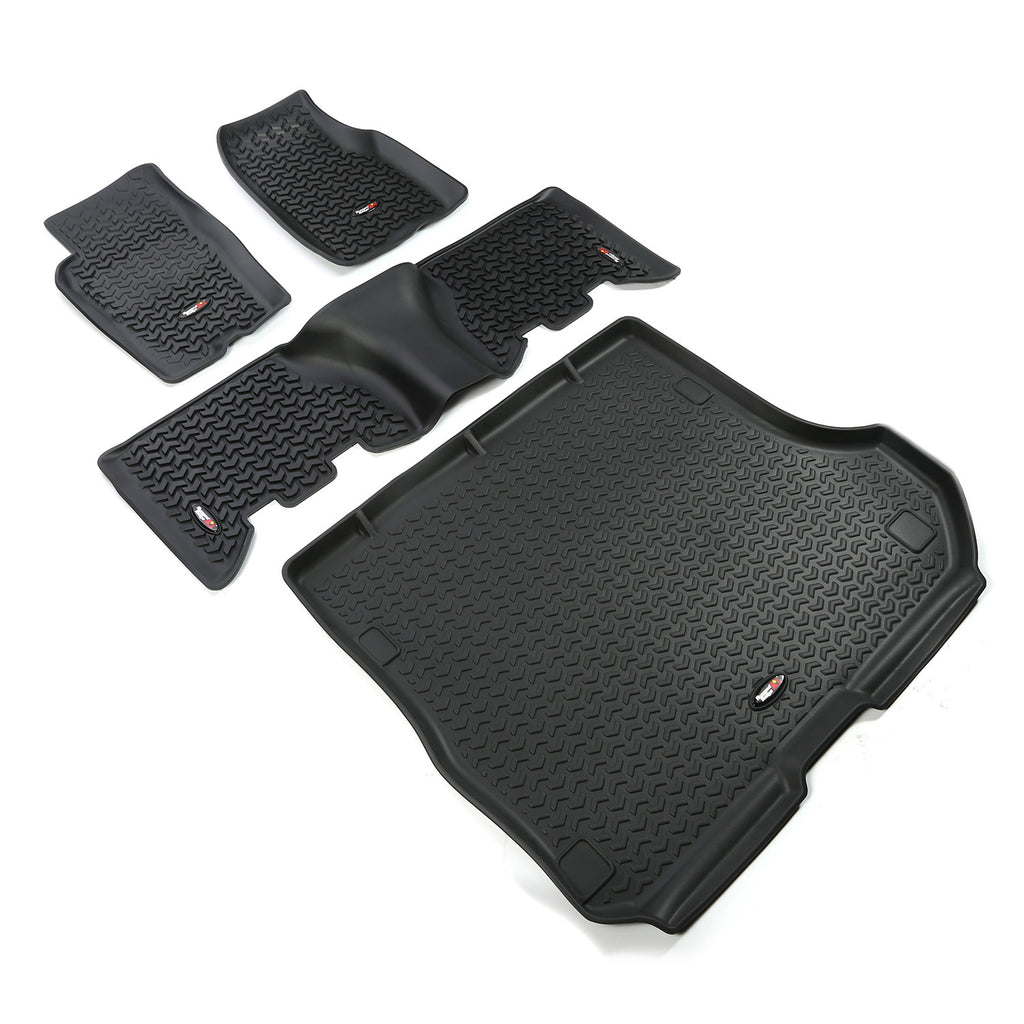 Floor Liners, Front/Rear/Cargo, Black, 1993-98 Grand Cherokee