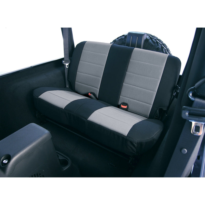Fabric Rear Seat Covers, Gray by Rugged Ridge ('97-'02 Jeep Wrangler TJ)