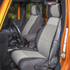 Seat Cover Kit, Black/Gray by Rugged Ridge ('07-'10 Wrangler JK 2 Door)