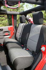 Seat Cover Kit, Black/Gray by Rugged Ridge ('07-'10 Wrangler JKU)