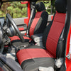 Seat Cover Kit, Black/Red by Rugged Ridge ('07-'10 Wrangler JKU)