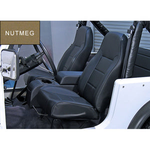 High-Back Front Seat, No-Recline, Nutmeg by Rugged Ridge ('76-'02 Jeep Wrangler CJ, YJ, TJ)