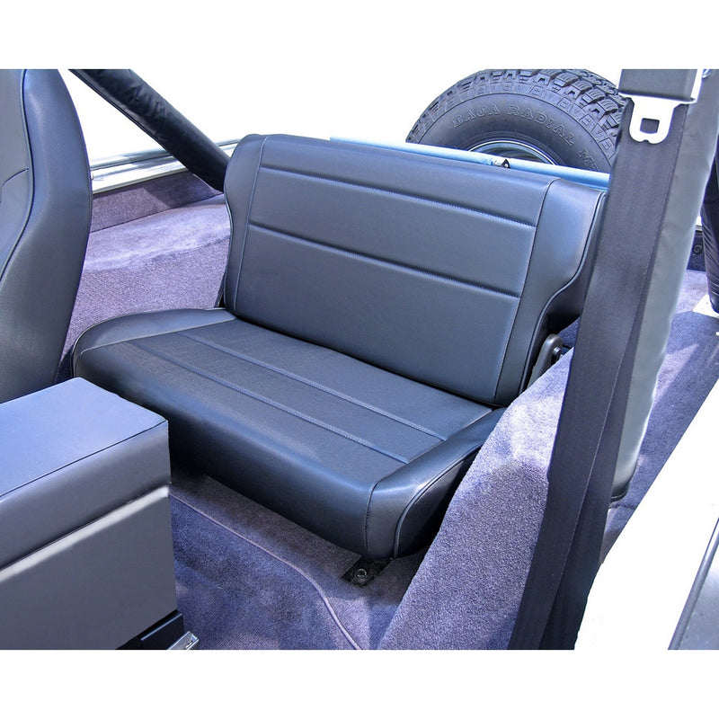 Fold and Tumble Rear Seat, Black by Rugged Ridge ('76-'95 Jeep Wrangler CJ, YJ) - Jeep World