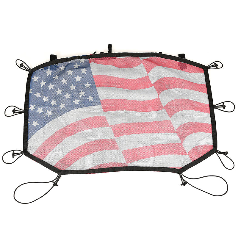 Eclipse Sun Shade, Front, American Flag by Rugged Ridge ('07-'18 Jeep Wrangler JK) - Jeep World