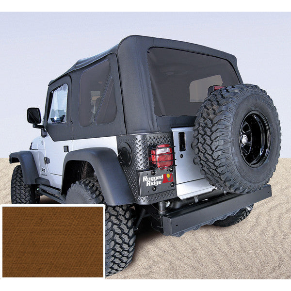XHD Soft Top, Tan, With Door Skins, Tinted Windows by Rugged Ridge ('97-'06 Jeep Wrangler TJ)