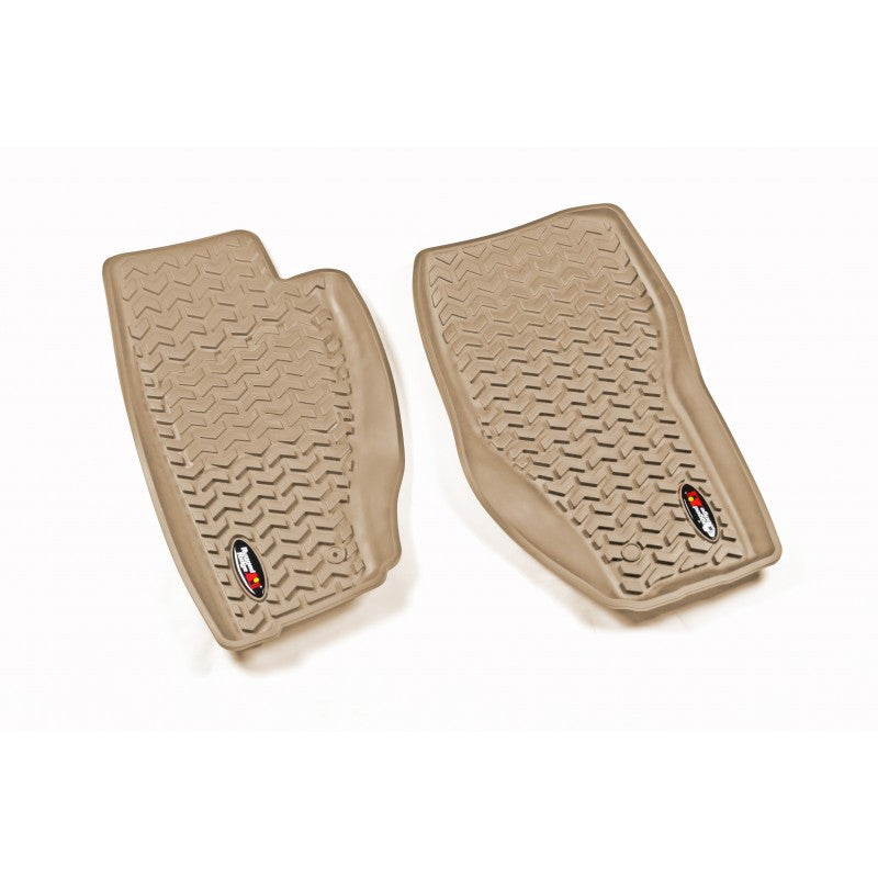 Floor Liners, Front, Tan by Rugged Ridge ('08-'12 Jeep Liberty KK)