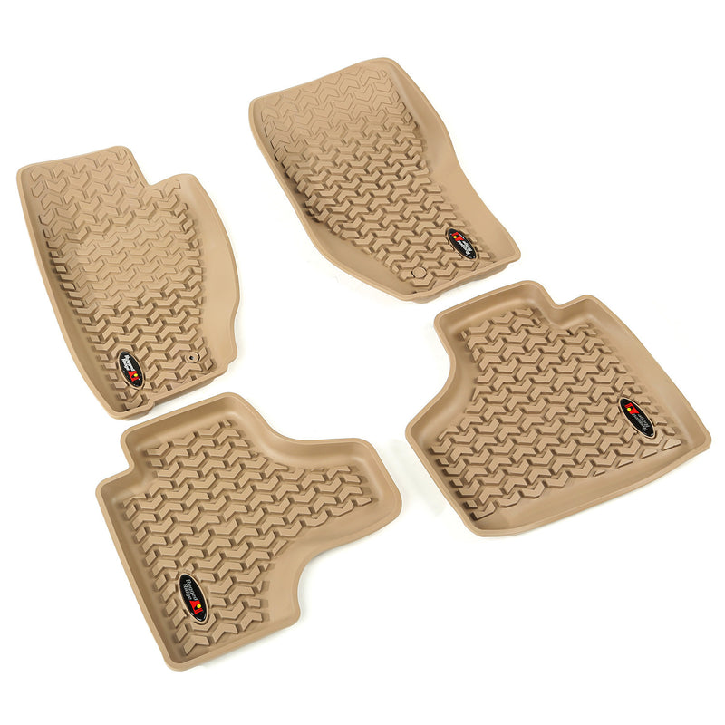 Floor Liners, Tan, Front/Rear by Rugged Ridge ('08-'13 Jeep Liberty KK) - Jeep World