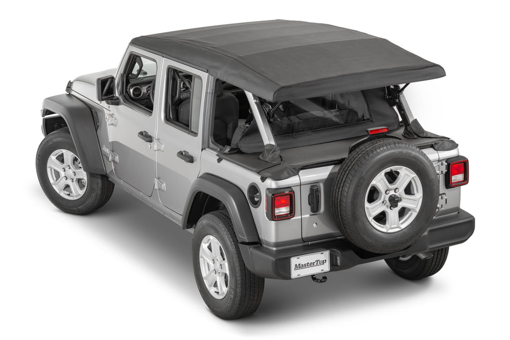 MasterTwill WindStopper & Tonneau Cover Combo, Black Diamond, by MasterTop (2018+ Wrangler JLU 4-Door Hard Top Models) - Jeep World
