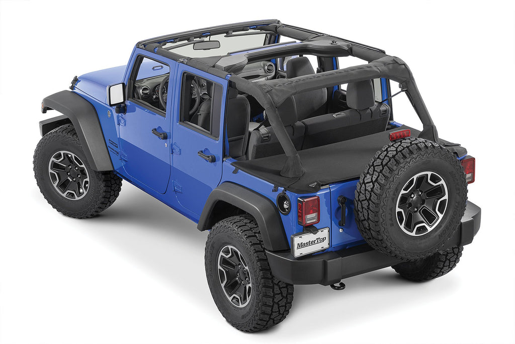 MasterTwill WindStopper & Tonneau Cover Combo, Black Diamond, by MasterTop ('07 - '18+ Wrangler JK 4-Door) - Jeep World