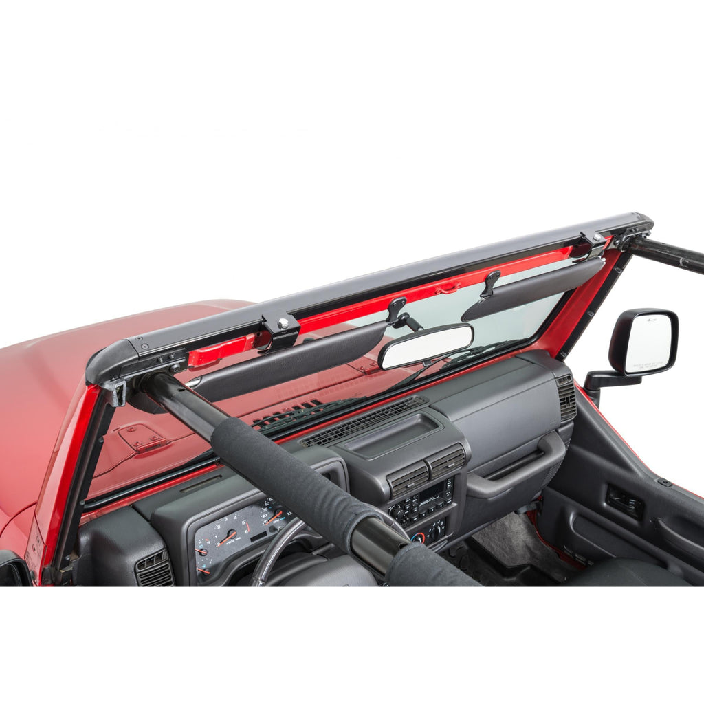 MasterTop 14700201 No Drill Windshield Header (97-06 Jeep Wrangler TJ)