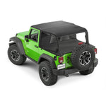 MasterTwill Cable-Style Bimini Top, WindStopper Plus and Tonneau Cover Combo by MasterTop ('07 - '09 Wrangler JK 2-Door)