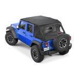MasterTwill Cable-Style Bimini Top, WindStopper Plus and Tonneau Cover Combo by MasterTop ('07 - '09 Wrangler JKU 4-Door)