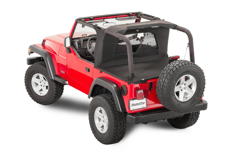 1997-2006 Jeep Wrangler TJ Soft Top Replacement - 2 Door In Black - Foto 3