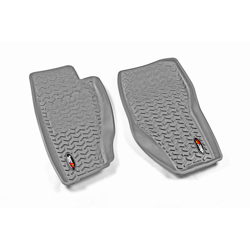 Floor Liners, Front, Gray by Rugged Ridge ('08-'12 Jeep Liberty KK)