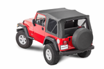 Soft Top Replacement, Tinted Glass, No Doorskins, Black, by MasterTop ('97 - '06 Wrangler TJ)