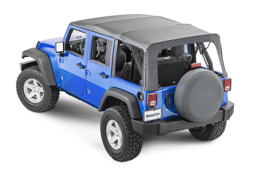 Soft Top Replacement, Tinted Glass, No Doorskins, Black, by MasterTop ('07 - '09 4-Door Wrangler JKU) - Jeep World
