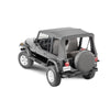 Replacement Soft Top with Doorskins & Clear Windows, Black Diamond, by MasterTop ('88 - '95 - '06 Wrangler YJ)