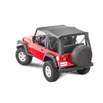 Replacement Soft Top with Doorskins & Clear Windows, Black Diamond, by MasterTop ('97 - '06 Wrangler TJ)