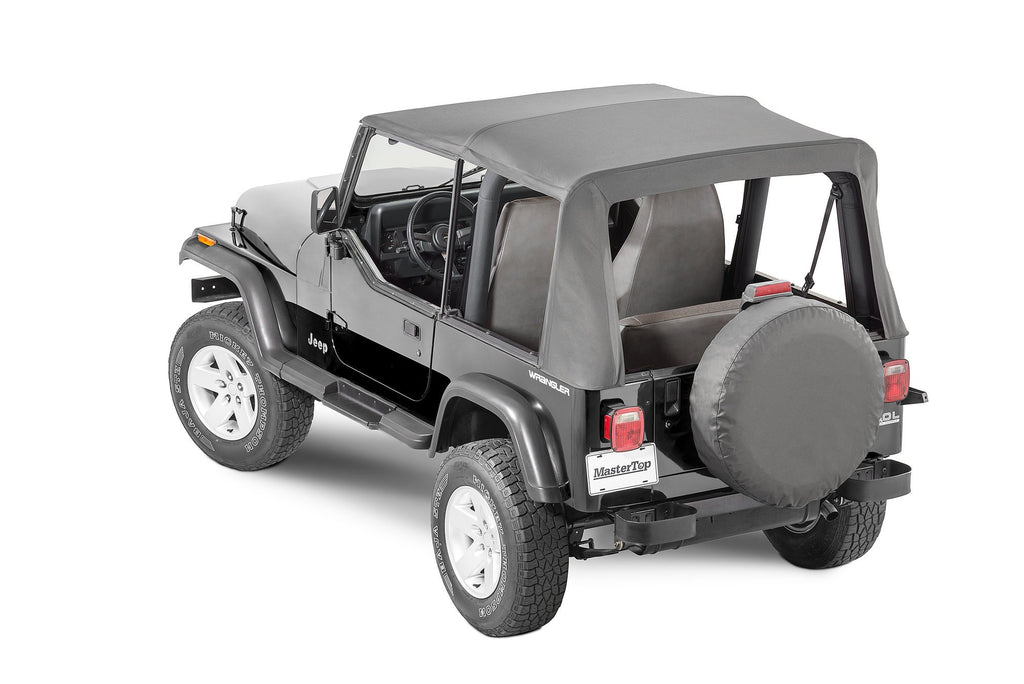 Replacement Soft Top with Doorskins & Tinted Windows, Black Diamond, by MasterTop ('88 - '95 Wrangler YJ) - Jeep World