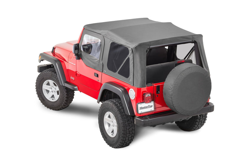 Replacement Soft Top with Doorskins & Tinted Windows, Black Diamond, by MasterTop ('97 - '06 Wrangler TJ)