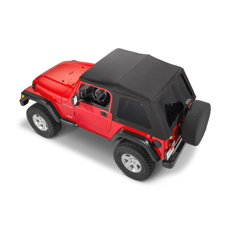 MasterTwill Fastback Replacement Top, Black, No Doorskins, Tinted Glass by MasterTop ('97 - '06 Wrangler TJ)